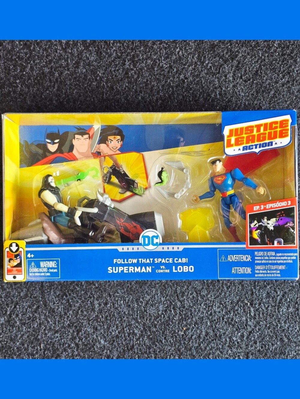DC Comics Justice League Action Superman Vs Lobo Follow Space Cab! Mattel NIB
